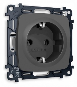 Розетка с заземлением, без рамки Ambrella Volt OMEGA MO906010 в интернет-магазине "Галерея света"
