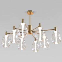 Люстра на штанге Eurosvet Magma 60175/8 латунь в интернет-магазине "Галерея света"