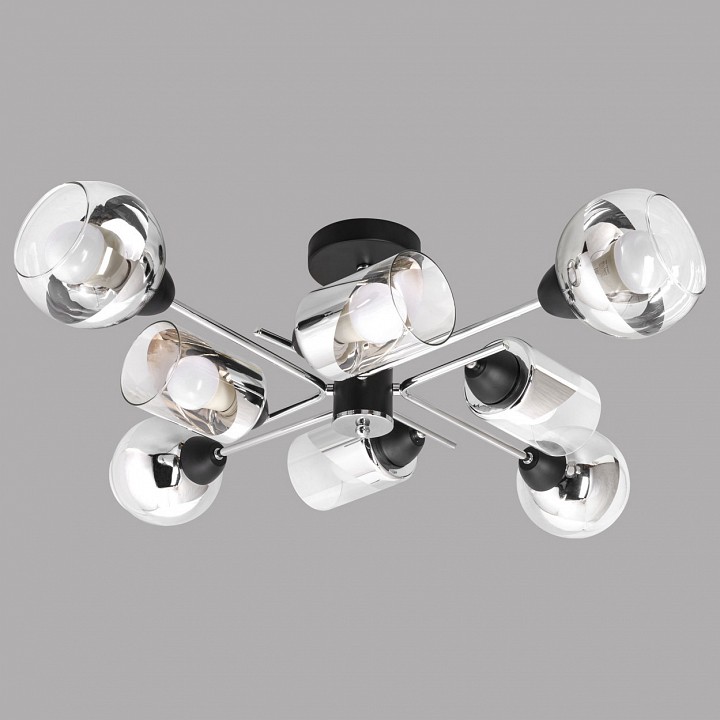 Потолочная люстра Imex MD.8243 MD.8243-8-S-BK+CH в интернет-магазине "Галерея света"