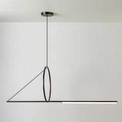 Подвесной светильник Imperiumloft Suspension Cercle Et Trait – Graphite Satine 40.1282-0 в интернет-магазине "Галерея света"