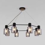 Подвесная люстра Eurosvet Notion 70219/8 черный/античная бронза в интернет-магазине "Галерея света"