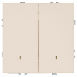 Выключатель двухклавишный с подсветкой без рамки Stekker Эмили 49890 в интернет-магазине "Галерея света"