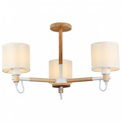 Люстра на штанге Imex MD.19107 MD.19107-3-S-WOOD+WH в интернет-магазине "Галерея света"