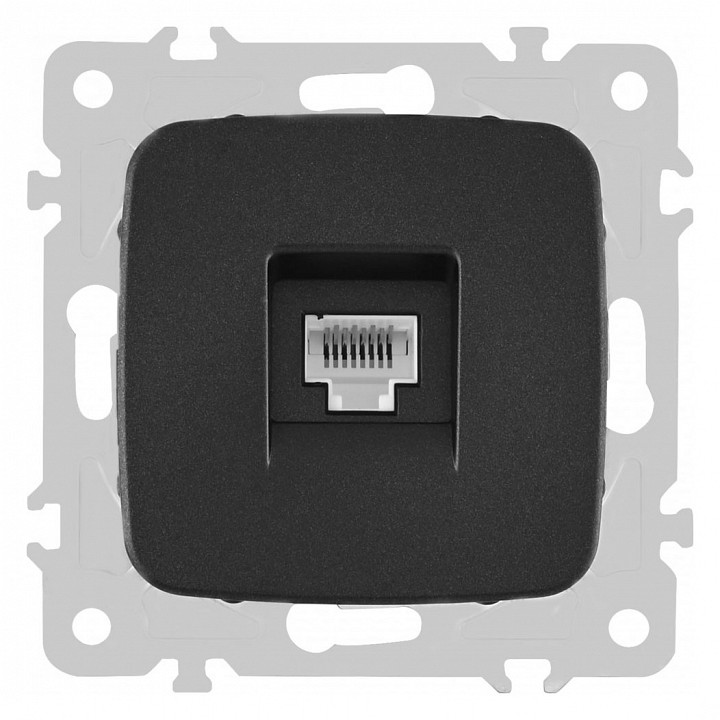 Розетка Ethernet RJ-45 без рамки Arte Milano am-205 205.45-1.black в интернет-магазине "Галерея света"