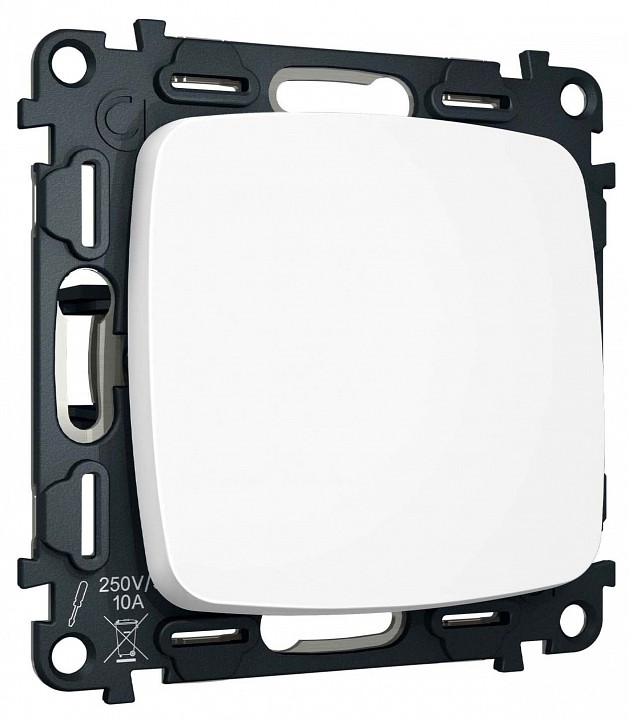 Выключатель двухполюсной самовозвратный без рамки Ambrella Volt MO MO121050 в интернет-магазине "Галерея света"