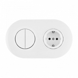 Блок с розеткой и выключателем Arte Milano SET08-2 SET08-2-40-1-30-2 white в интернет-магазине "Галерея света"