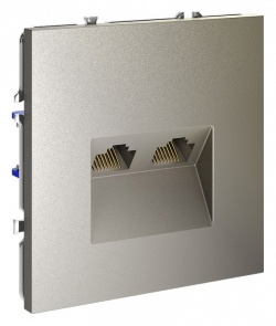 Розетка двойная Ethernet RJ-45 без рамки Voltum S70 VLS060204 в интернет-магазине "Галерея света"