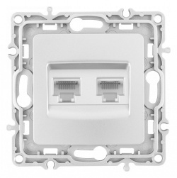 Розетка Ethernet RJ-45 без рамки Arte Milano am-217 217.45-2.silver в интернет-магазине "Галерея света"