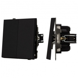 Выключатель проходной двухклавишный без рамки Arlight SWT 054553 в интернет-магазине "Галерея света"