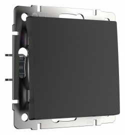 Выключатель одноклавишный без рамки Werkel черный матовый W1110008 в интернет-магазине "Галерея света"