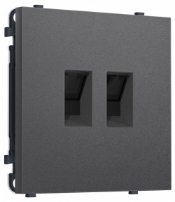 Розетка двойная Ethernet RJ-45 и со шторками, без рамки Ambrella Volt MS MS662110 в интернет-магазине "Галерея света"