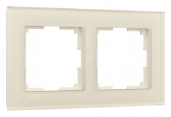 Рамка на 2 поста Werkel Favorit (молочный, стекло) W0021141 в интернет-магазине "Галерея света"
