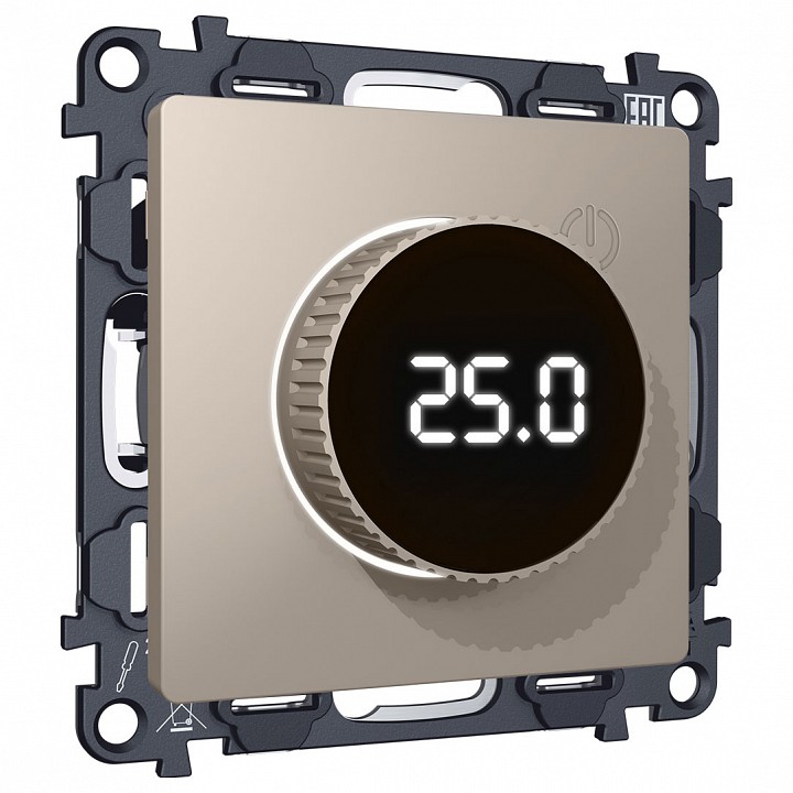 Терморегулятор электромеханический для теплого пола без рамки Ambrella Volt ALFA MA365810 в интернет-магазине "Галерея света"