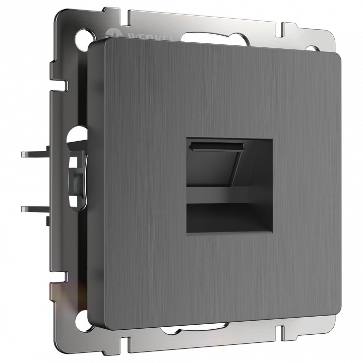 Розетка Ethernet RJ-45 без рамки Werkel графит рифленый W1181004 в интернет-магазине "Галерея света"
