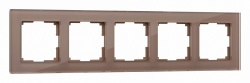 Рамка на 5 постов Werkel Favorit (латте, стекло) W0051142 в интернет-магазине "Галерея света"