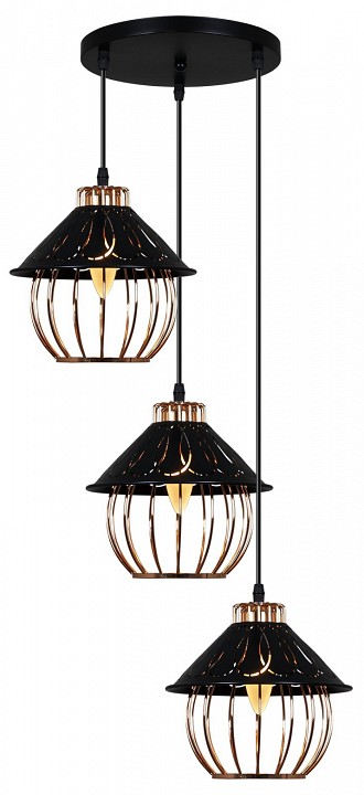 Подвесной светильник 02503-0.9-03 BK+GD в интернет-магазине "Галерея света"