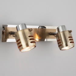 Спот Eurosvet Leonardo 23463/2 хром/бронза античная в интернет-магазине "Галерея света"