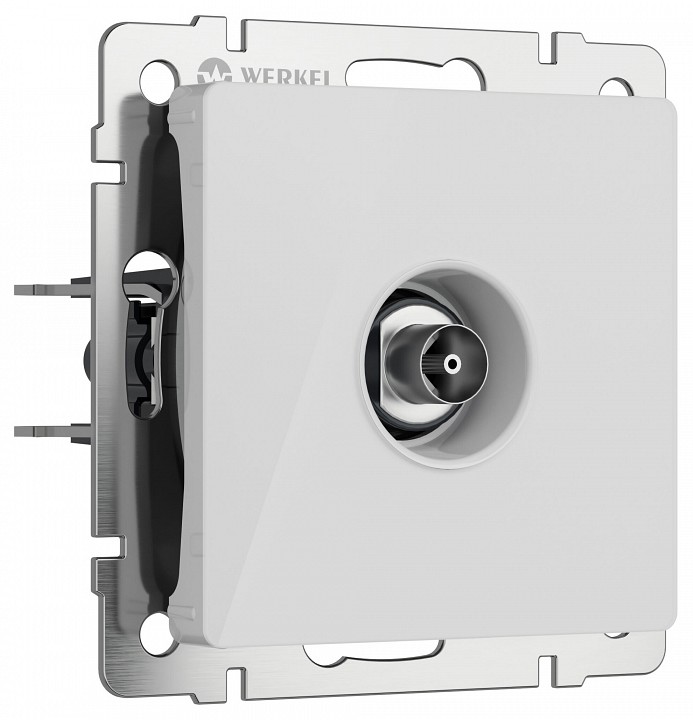 ТВ-розетка без рамки Werkel белый акрил W1183041 в интернет-магазине "Галерея света"