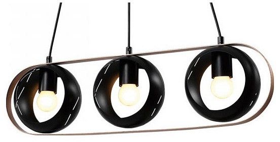 Подвесной светильник Imex Rolf MD.21744-3-P-BK+CP в интернет-магазине "Галерея света"