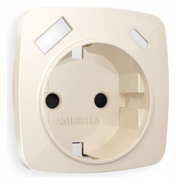 Накладка для розетки с заземлением и со шторками и 2хUSB type A и C Ambrella Volt OMEGA OP3100 в интернет-магазине "Галерея света"