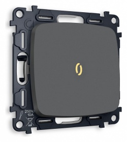 Выключатель проходной одноклавишный с подсветкой без рамки Ambrella Volt OMEGA MO902030 в интернет-магазине "Галерея света"