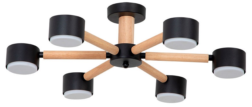 Потолочная люстра Arte Lamp TENDA A1624PL-6BK в интернет-магазине "Галерея света"