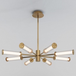 Люстра на штанге Eurosvet Stark 50386 LED латунь в интернет-магазине "Галерея света"