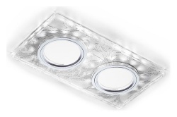 Встраиваемый светильник Ambrella Light S S234/2 W/CH/WH в интернет-магазине "Галерея света"