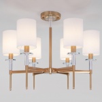 Люстра на штанге Eurosvet Brielle 60132/6 латунь в интернет-магазине "Галерея света"