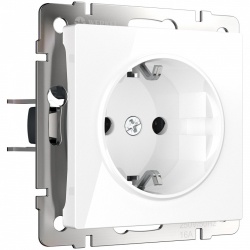 Розетка с заземлением, без рамки Werkel белый W1171001 в интернет-магазине "Галерея света"