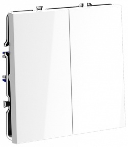 Выключатель двухклавишный без рамки Voltum S70 VLS020601 в интернет-магазине "Галерея света"