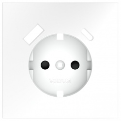 Накладка для розетки с заземлением и со шторками и 2хUSB type A и C Voltum S70 VLS001002 в интернет-магазине "Галерея света"
