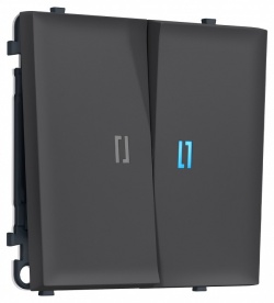 Выключатель самовозвратный двухклавишный с подсветкой, без рамки Ambrella Volt MS MS904060 в интернет-магазине "Галерея света"