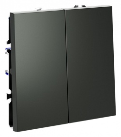 Выключатель двухклавишный без рамки Voltum S70 VLS020106 в интернет-магазине "Галерея света"