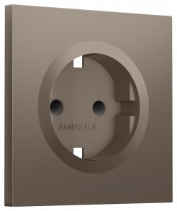 Накладка для розетки с заземлением и со шторками Ambrella Volt SIGMA SP6370 в интернет-магазине "Галерея света"