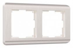 Рамка на 2 поста Werkel Stream (перламутровый) W0022113 в интернет-магазине "Галерея света"