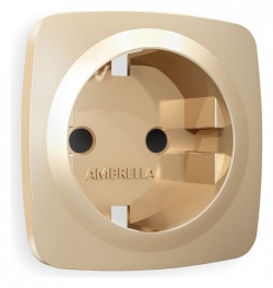 Накладка для розетки с заземлением и со шторками Ambrella Volt OMEGA OP6070 в интернет-магазине "Галерея света"