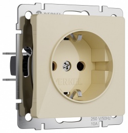 Розетка с заземлением, без рамки Werkel айвори акрил W1171043 в интернет-магазине "Галерея света"