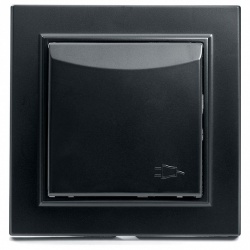 Розетка с заземлением и со шторкой, с крышкой Stekker Эрна 39481 в интернет-магазине "Галерея света"