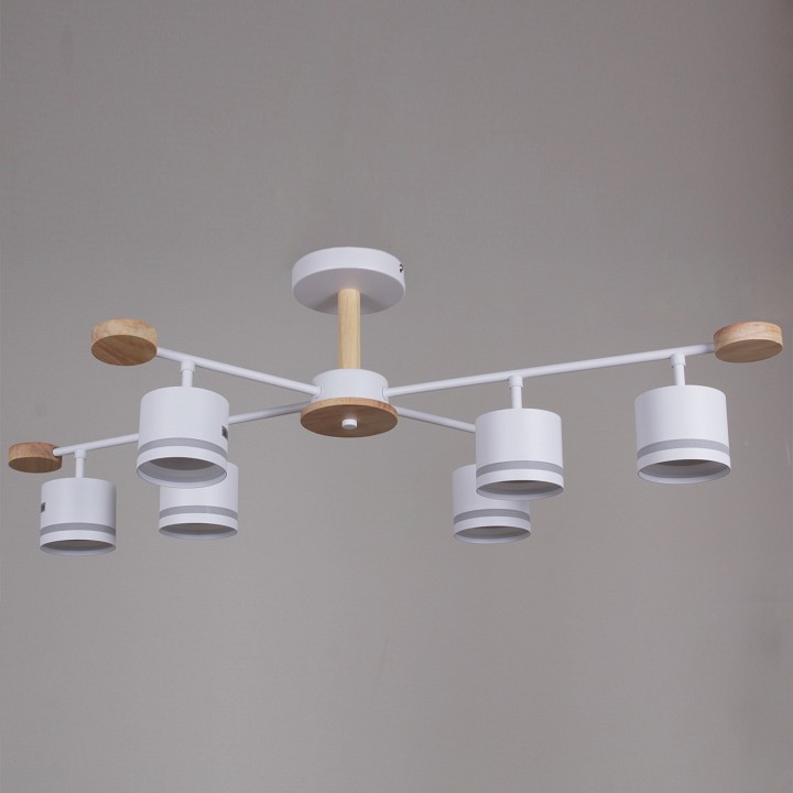 Люстра на штанге 78730-0.3-06 GX53 WH+WOOD в интернет-магазине "Галерея света"