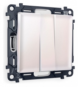 Выключатель трехклавишный без рамки Ambrella Volt ALFA MA205010 в интернет-магазине "Галерея света"