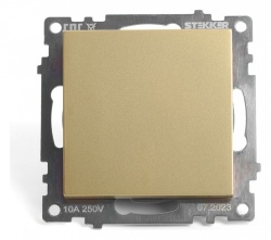 Выключатель одноклавишный без рамки Stekker Катрин 49213 в интернет-магазине "Галерея света"