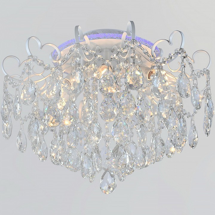 Люстра на штанге  04024-0.3-06 WH+SILVER PN+RGB в интернет-магазине "Галерея света"