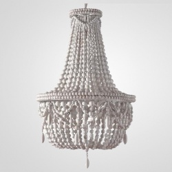Подвесная люстра Imperiumloft Rh Anselme White Wood Large Chandelier 40.1934-0 в интернет-магазине "Галерея света"