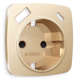 Накладка для розетки с заземлением и со шторками и 2хUSB type A и C Ambrella Volt OMEGA OP6100 в интернет-магазине "Галерея света"