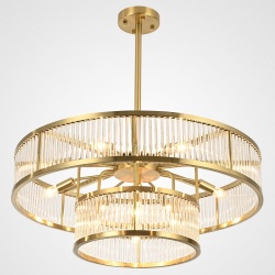 Люстра на штанге Imperiumloft RH Marais Round Chandelier D80 40,2668 в интернет-магазине "Галерея света"