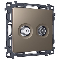 ТВ-розетка и SAT-розетка оконечная без рамки Ambrella Volt ALFA MA643310 в интернет-магазине "Галерея света"