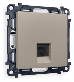 Розетка телефонная RJ-11 со штрокой, без рамки Ambrella Volt ALFA MA372030 в интернет-магазине "Галерея света"