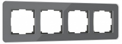Рамка на 4 поста Werkel Elite (графит, стекло) W0042440 в интернет-магазине "Галерея света"