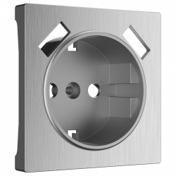 Накладка для розетки Werkel серебряный рифленый W1179509 в интернет-магазине "Галерея света"